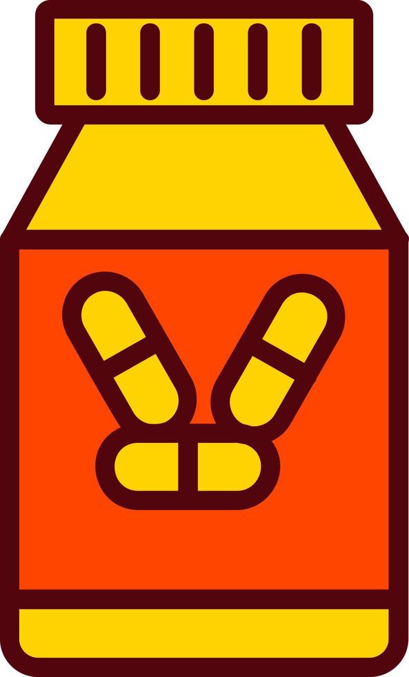 Pill Jar Vector Icon Design