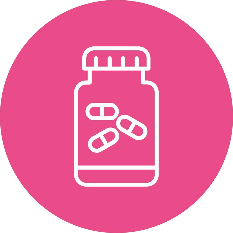 Pills Bottle Vector Icon Design