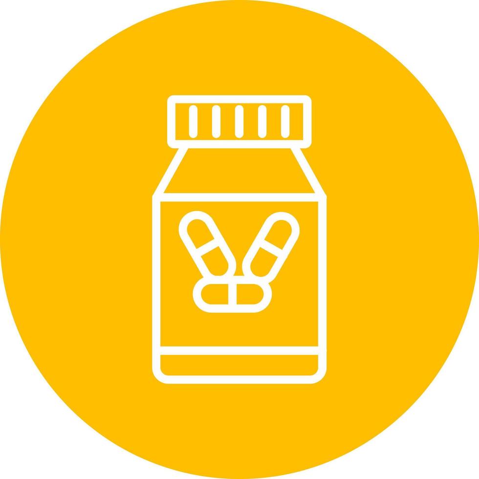 Pill Jar Vector Icon Design