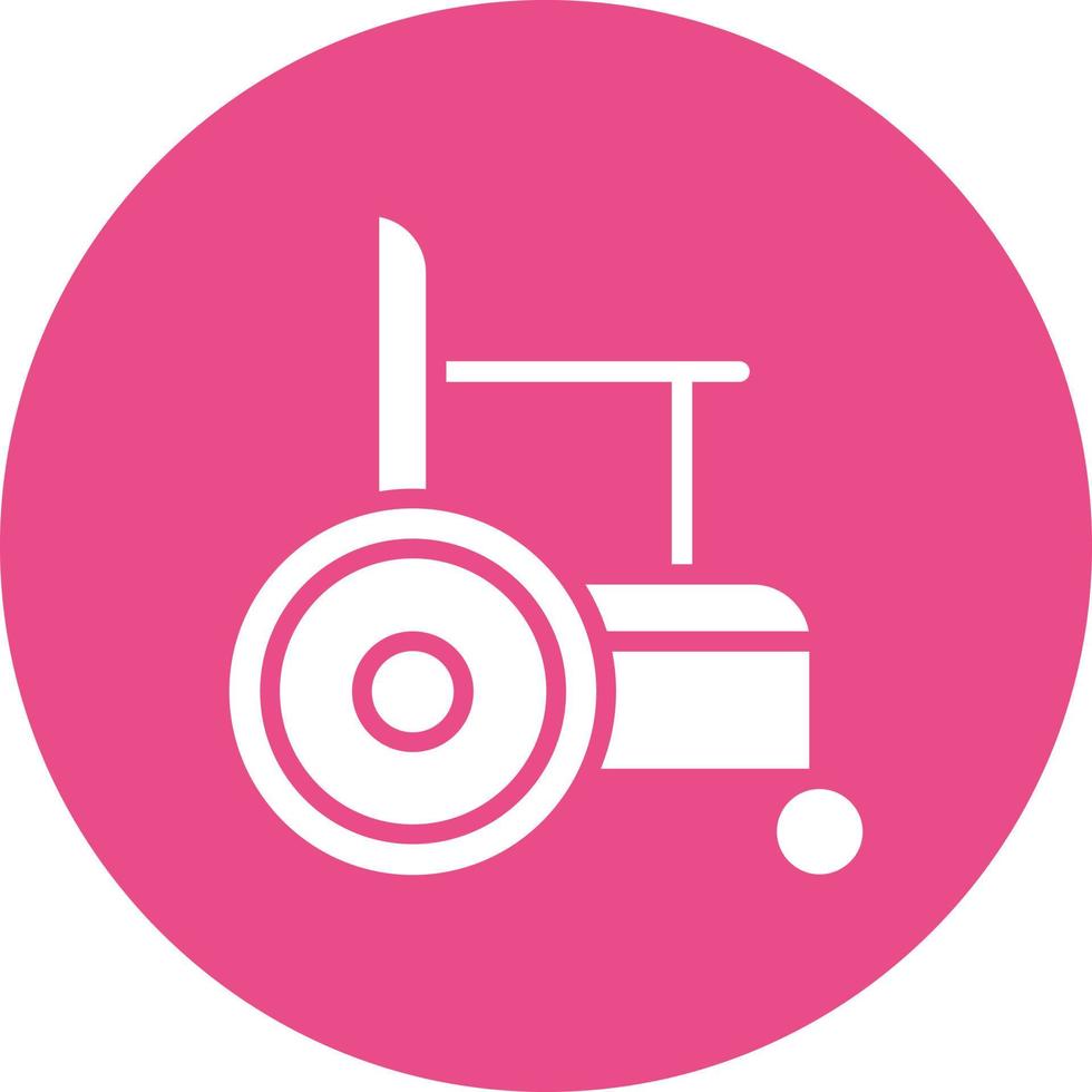 Wheel Chair Vector Icon Design