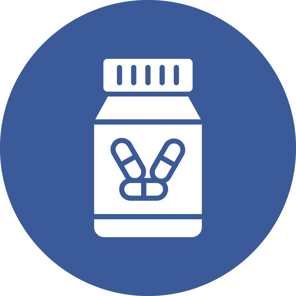 Diseño de icono de vector de tarro de pastillas