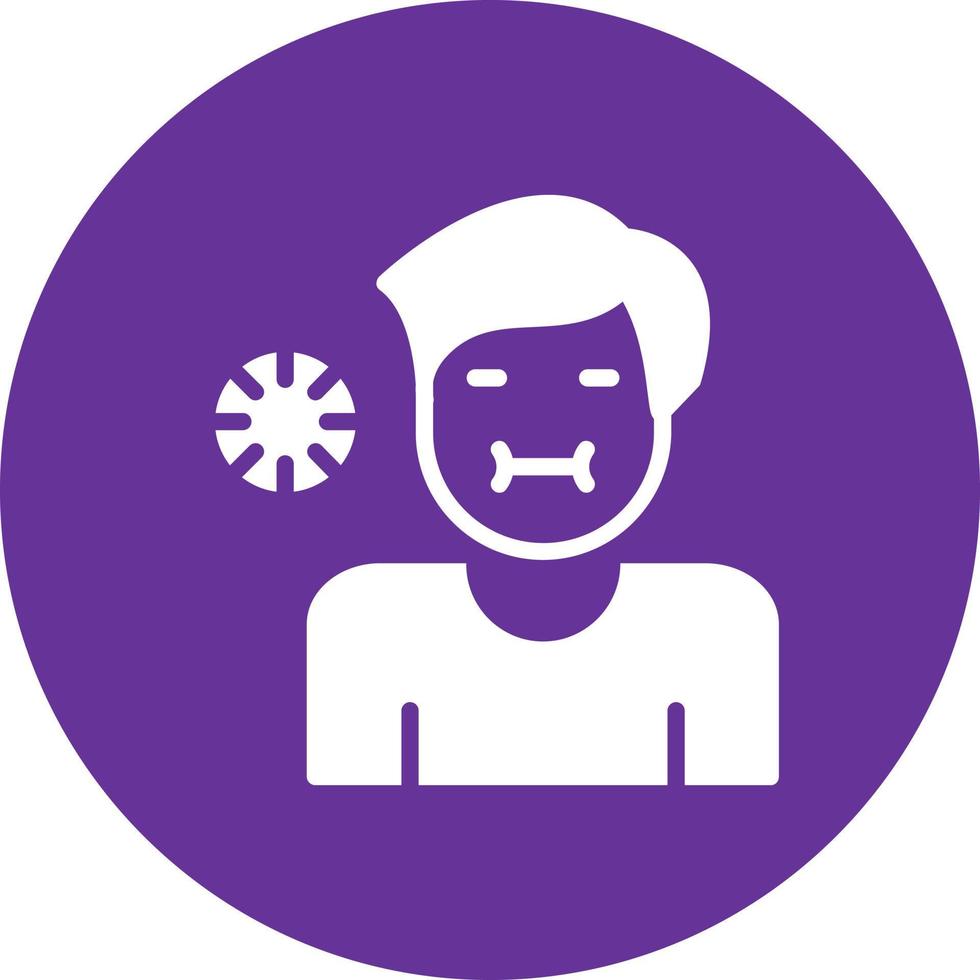 Sick Person Vector Icon Design