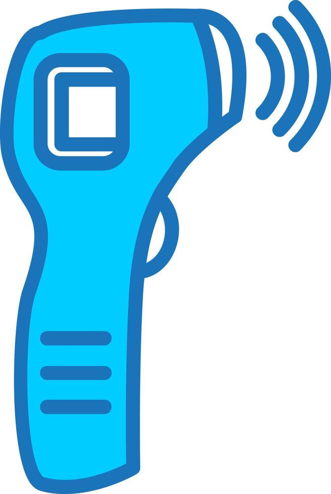 Thermometer Gun Vector Icon Design