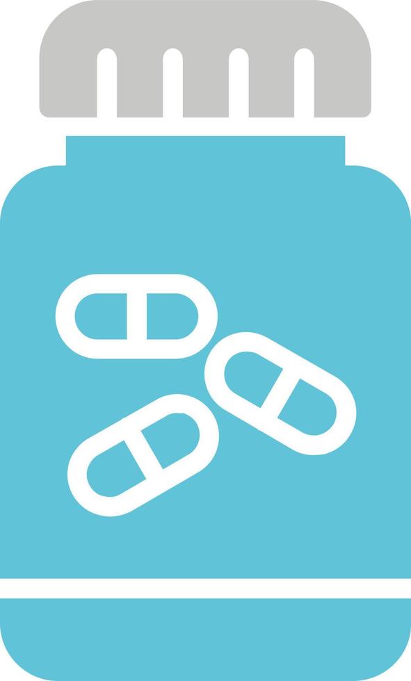 Pills Bottle Vector Icon Design