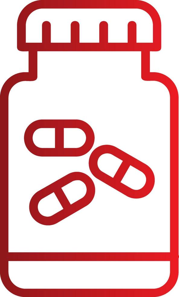 Pills Bottle Vector Icon Design