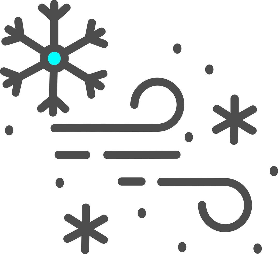 diseño de icono de vector de tormenta de nieve