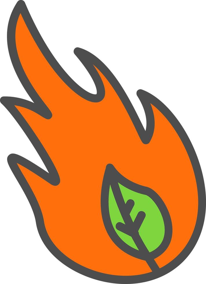 diseño de icono de vector de fuego salvaje