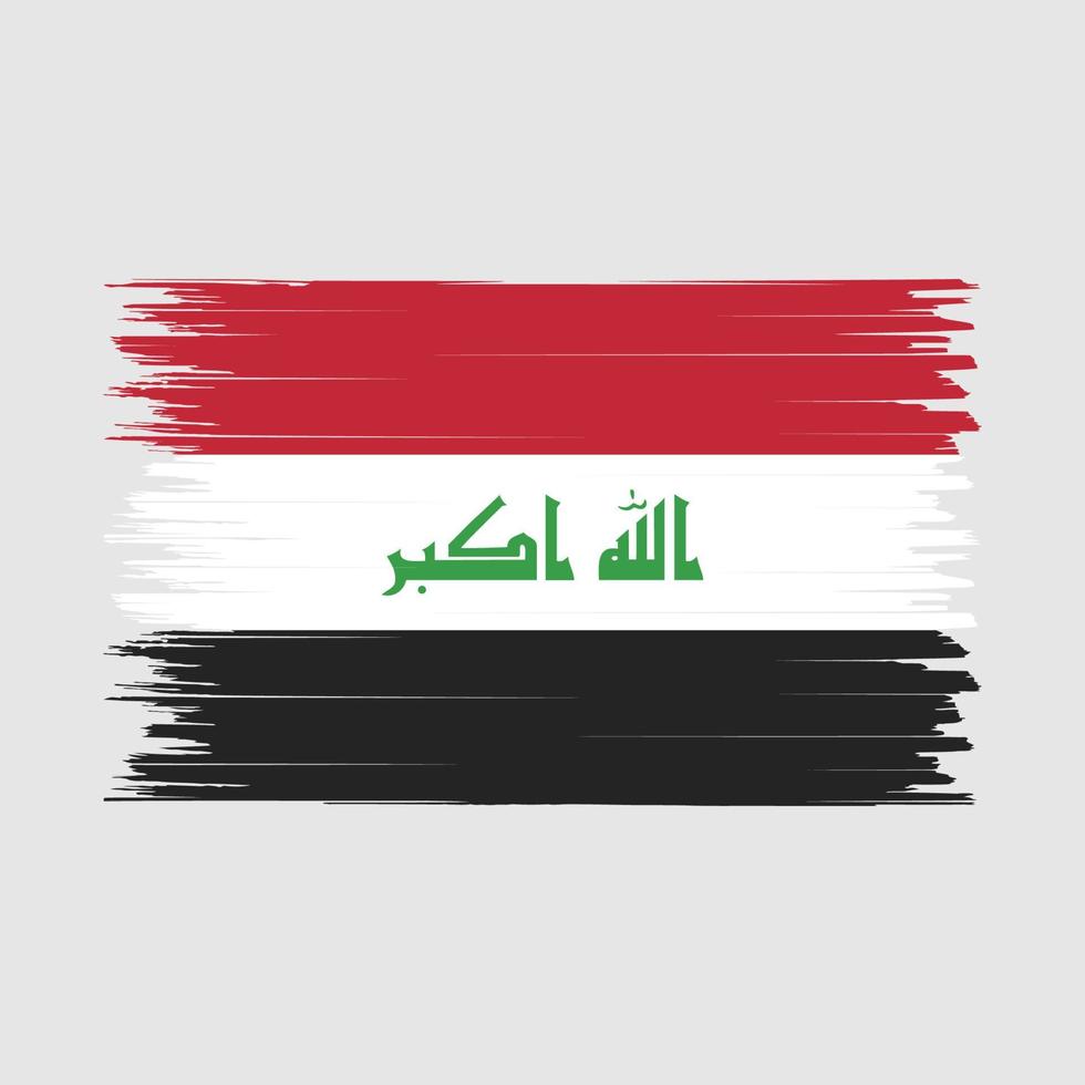 Iraq Flag Brush vector