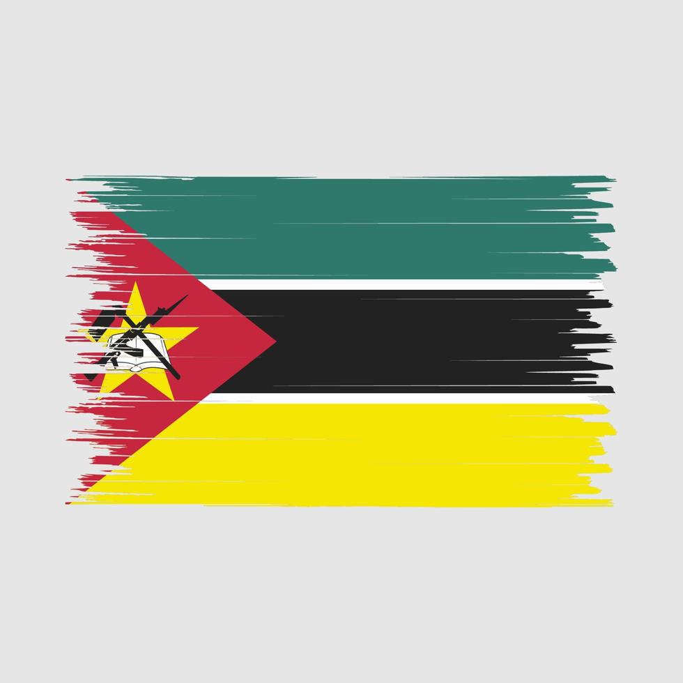 Mozambique Flag Brush vector
