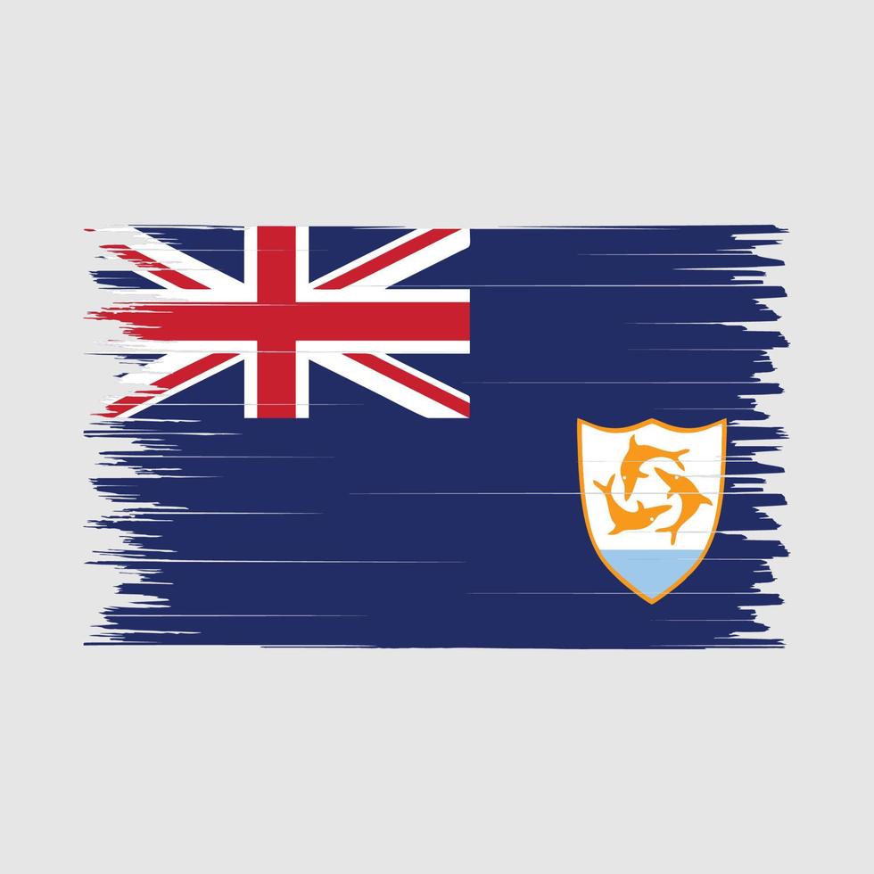Anguilla Flag Brush vector
