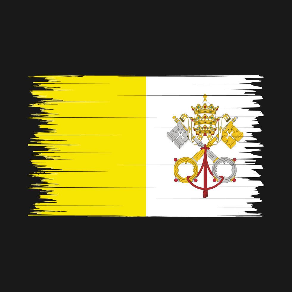 Vatican Flag Brush vector