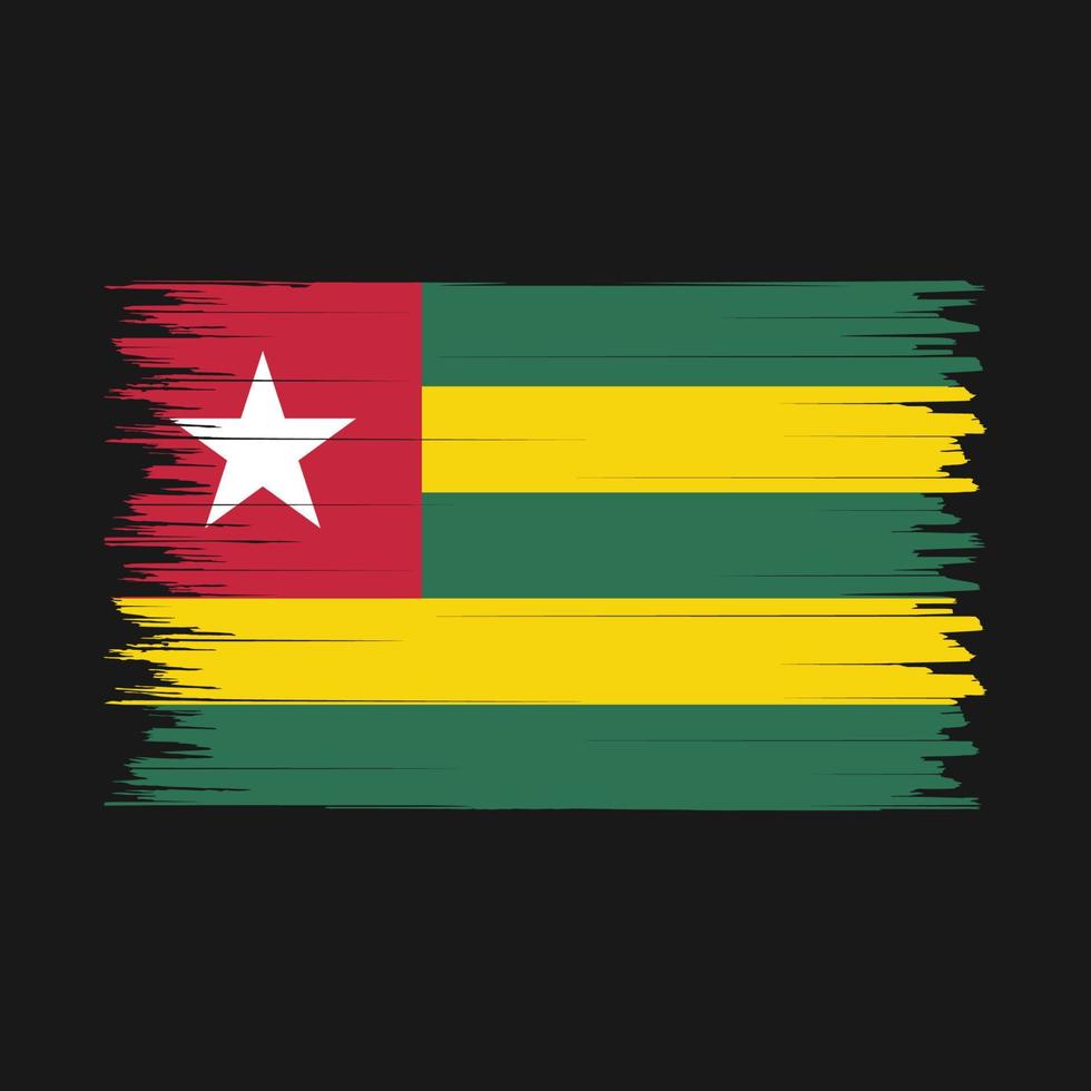 Togo Flag Brush vector