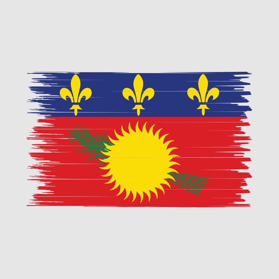 Guadeloupe Flag Brush vector