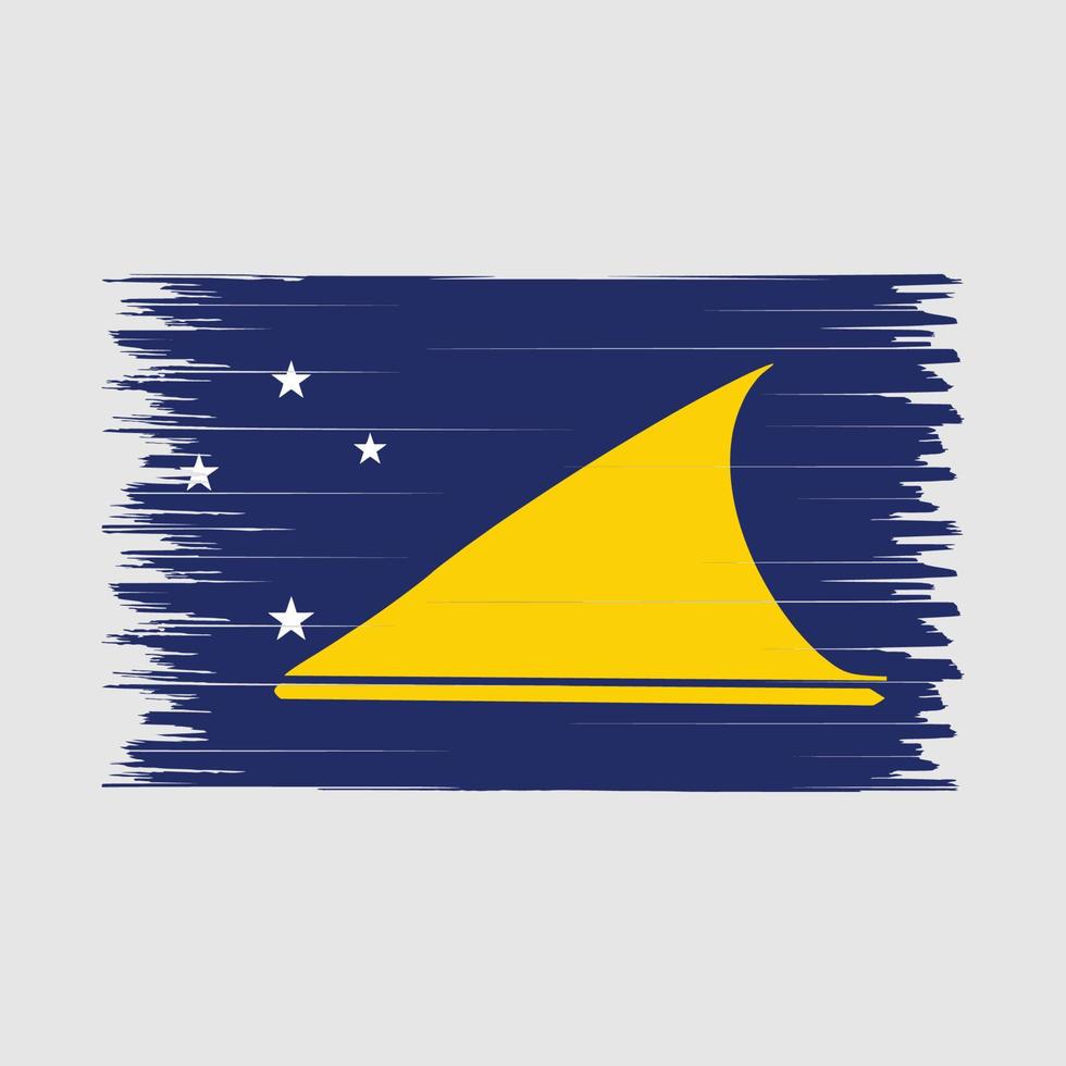 Tokelau Flag Brush vector