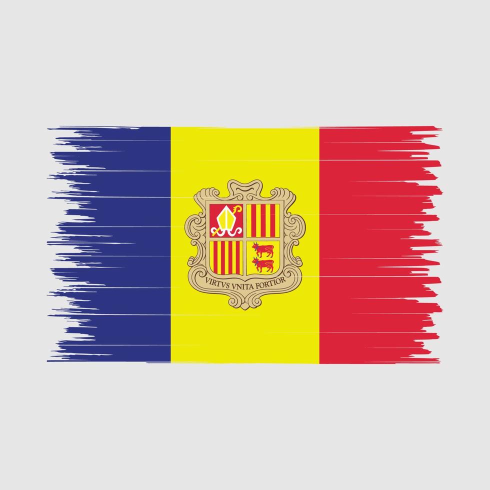 Andorra Flag Brush vector