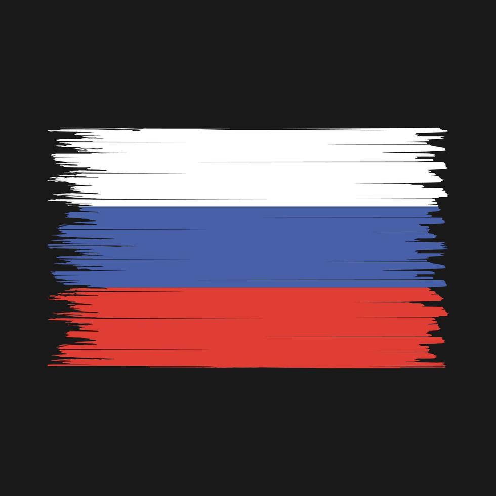 cepillo de bandera de rusia vector