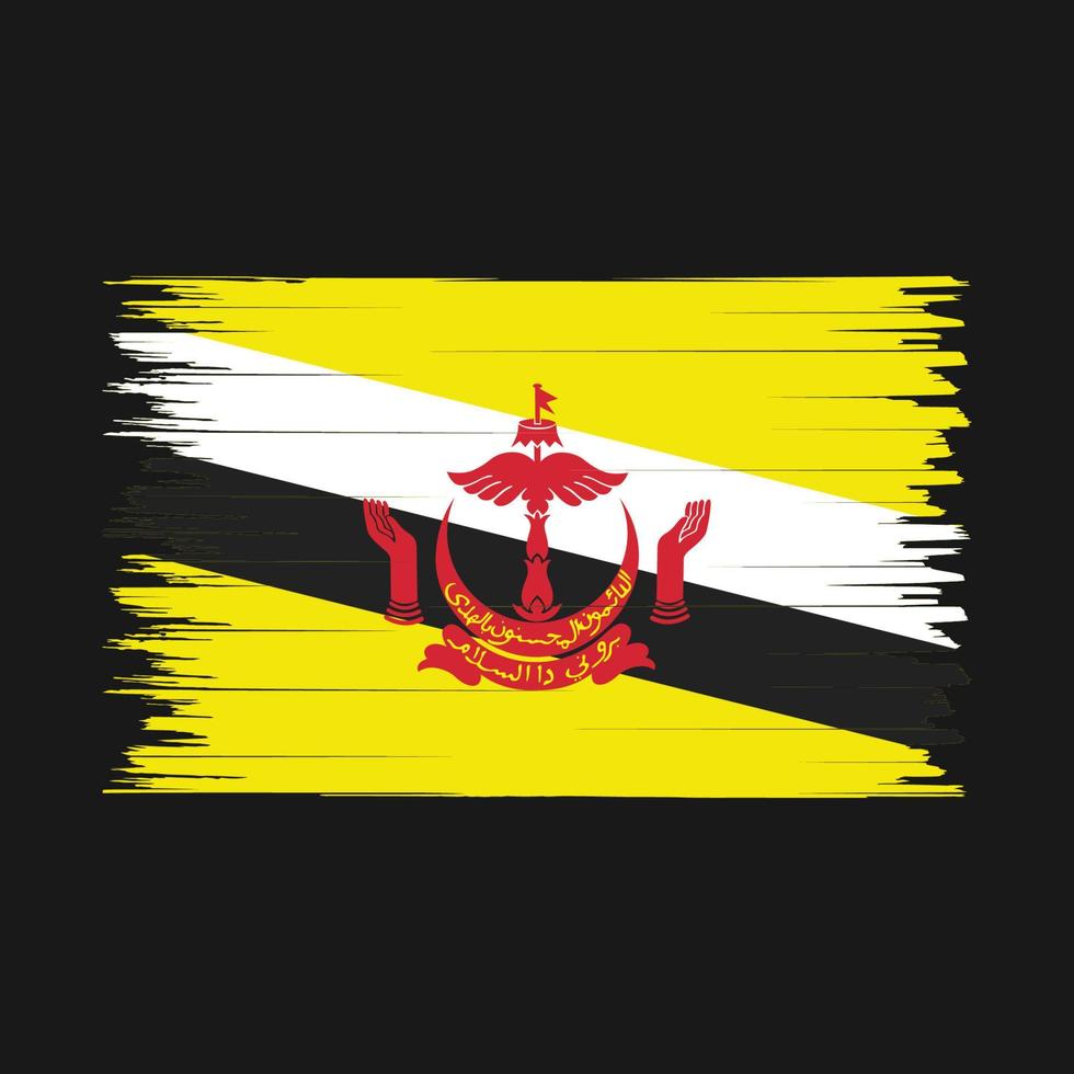 Brunei Flag Brush vector