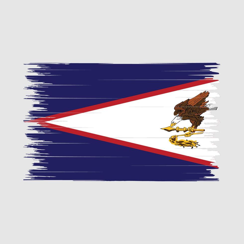 American Samoa Flag Brush vector