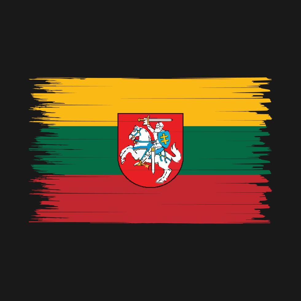 Lithuania Flag Brush vector