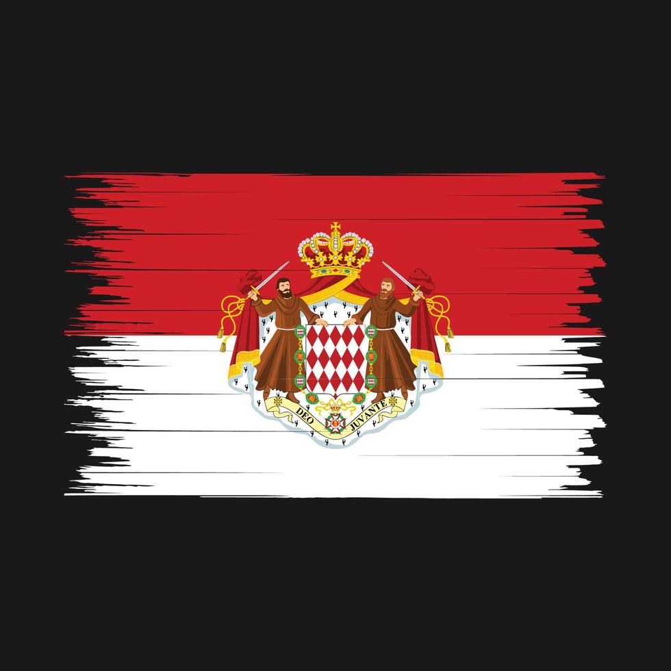 Monaco Flag Brush vector