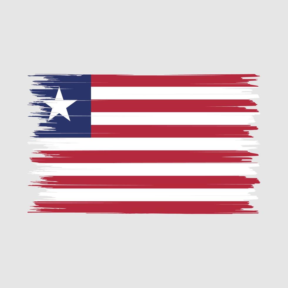 cepillo de la bandera de liberia vector