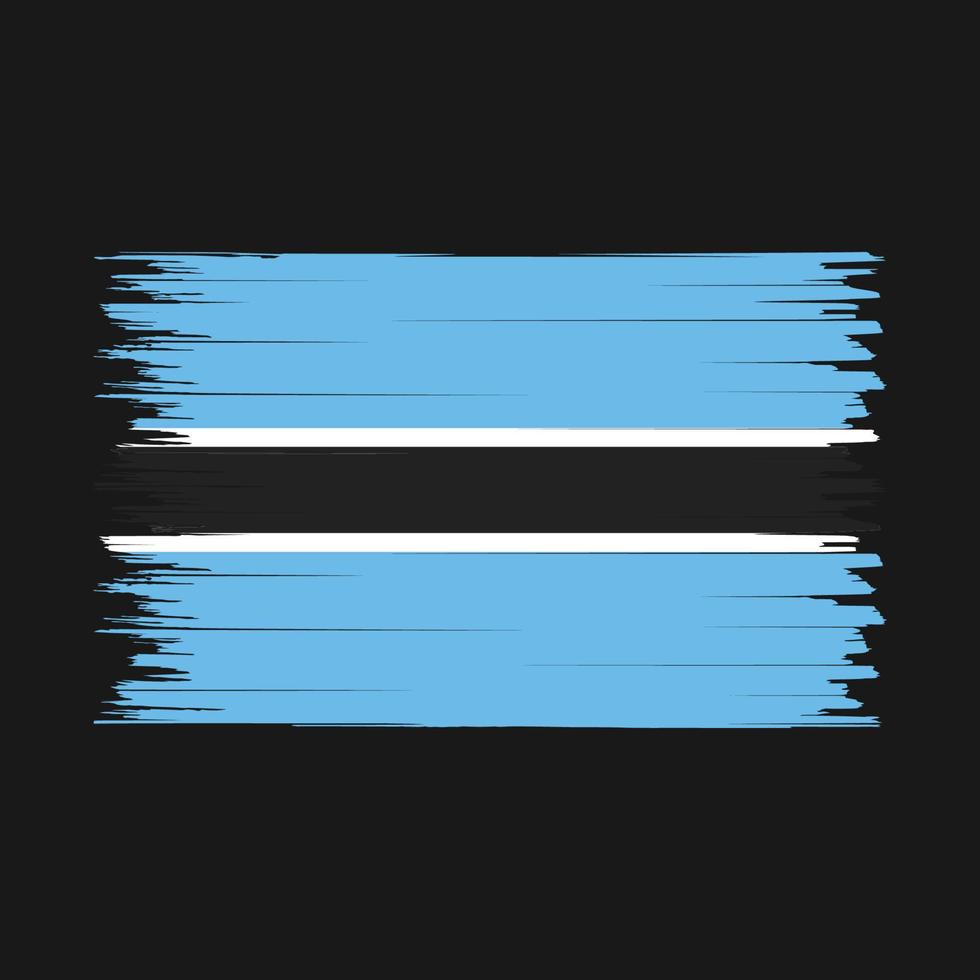 Botswana Flag Brush vector