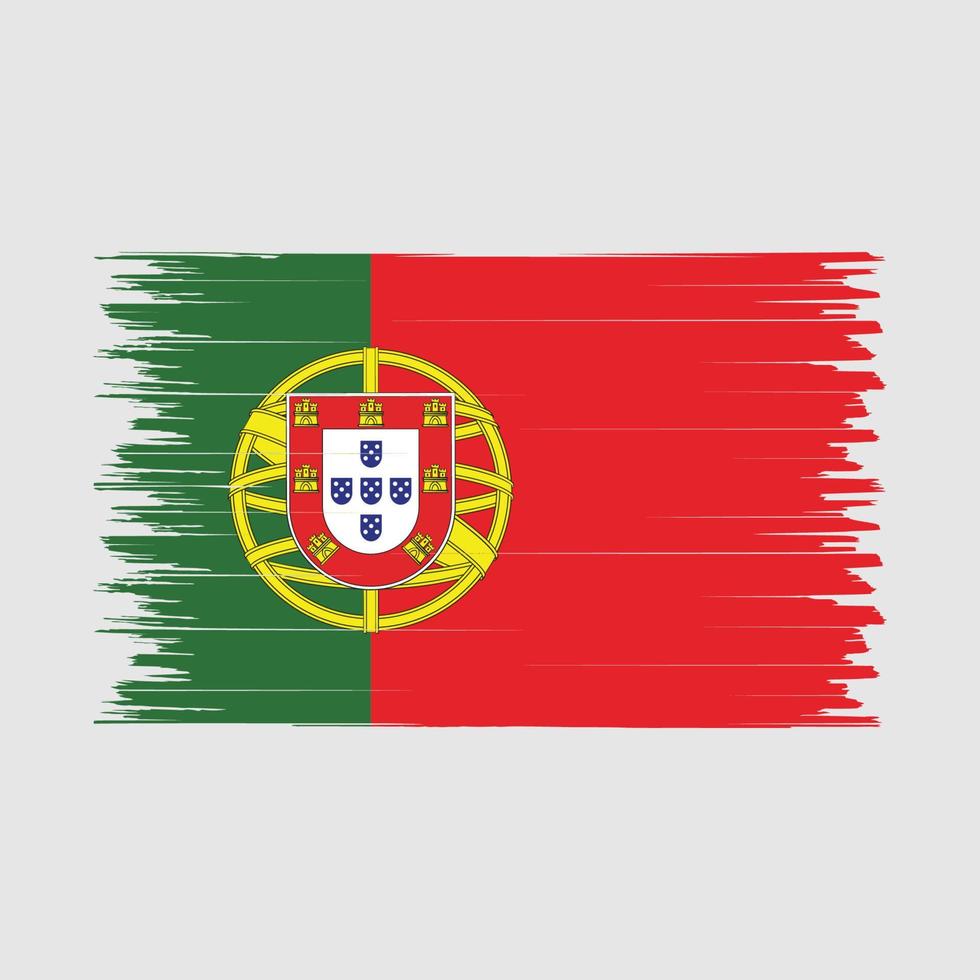 Portugal Flag Brush vector