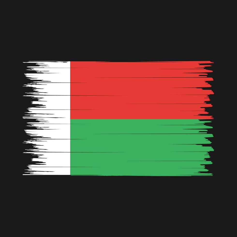 Madagascar Flag Brush vector