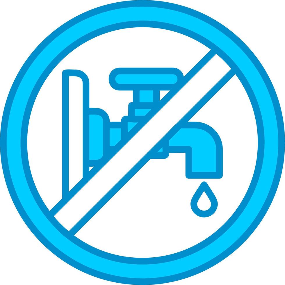 Dont Waste Water Creative Icon Design vector