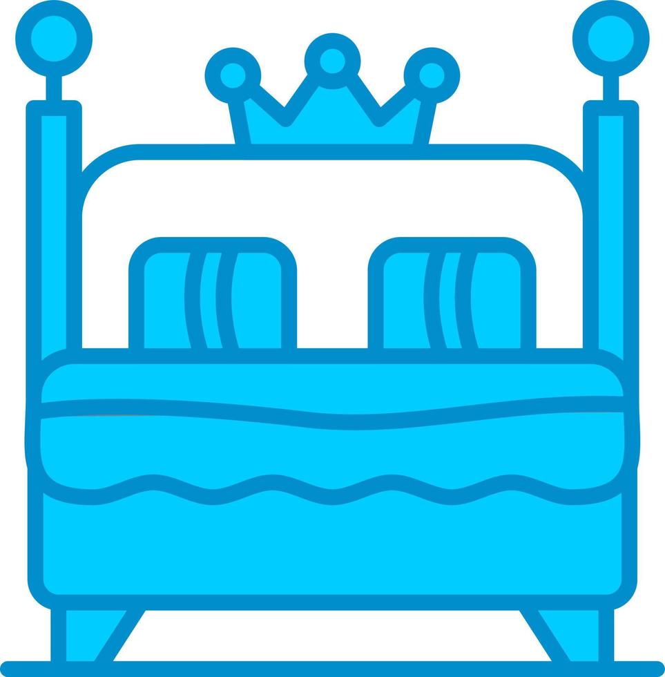 Double Bed Creative Icon Design vector