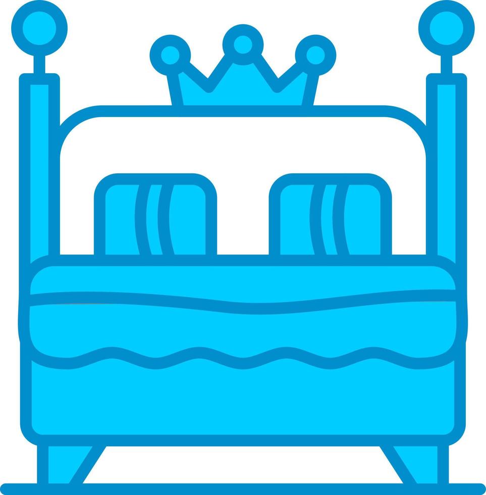 diseño de icono creativo de cama doble vector