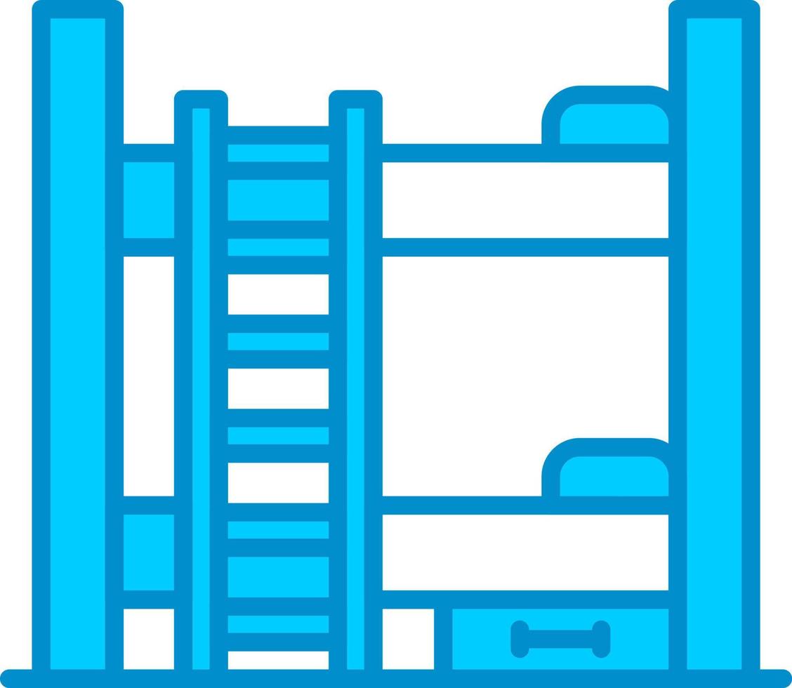 Bunk Bed Creative Icon Design vector