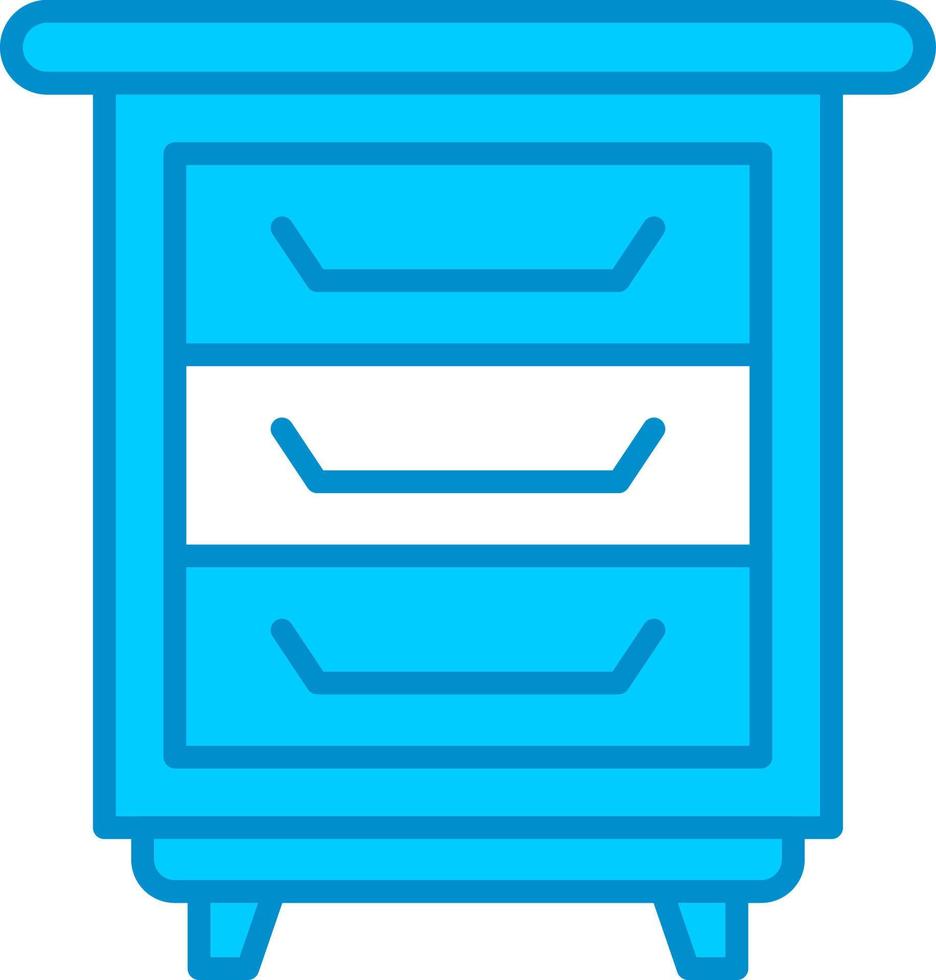 Bedside Table Creative Icon Design vector