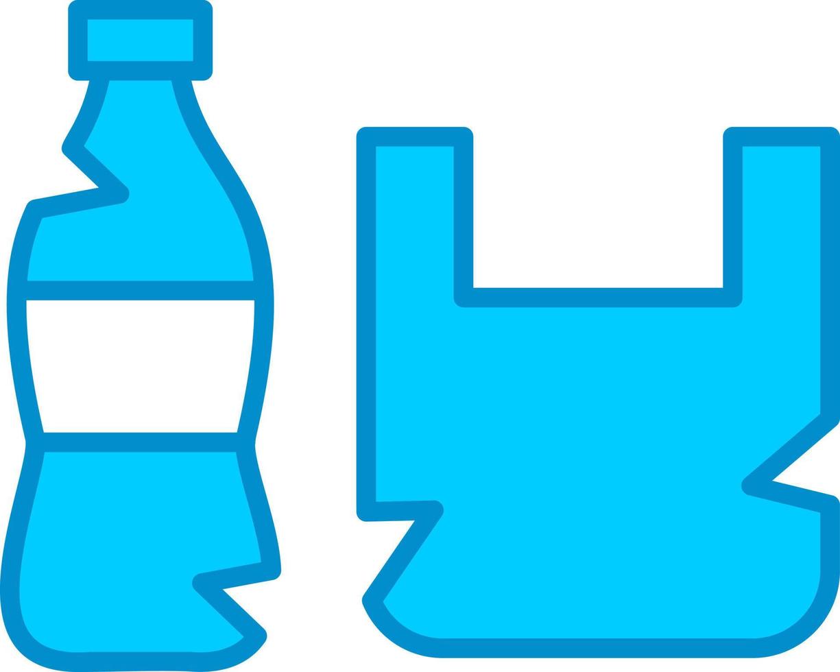 Waste Plastic Creative Icon Design vector