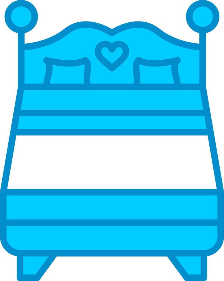 Double Bed Creative Icon Design vector