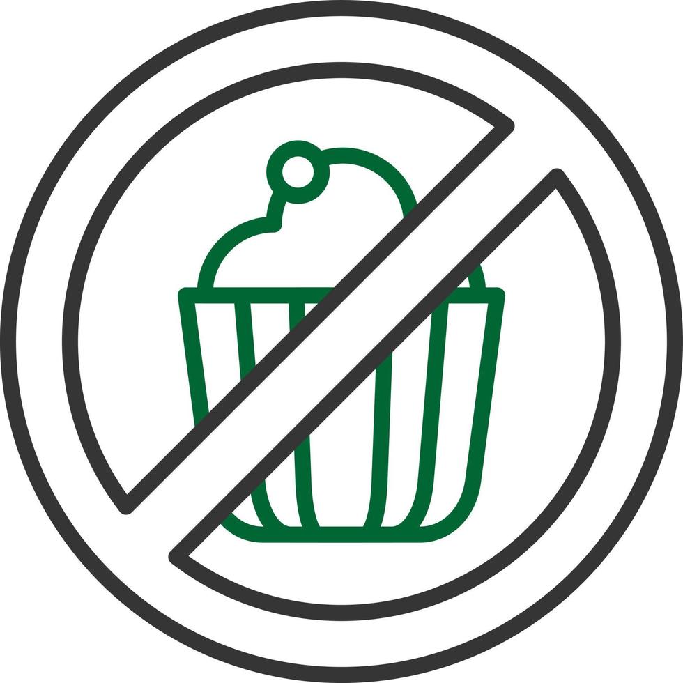 No Sweets Creative Icon Design vector