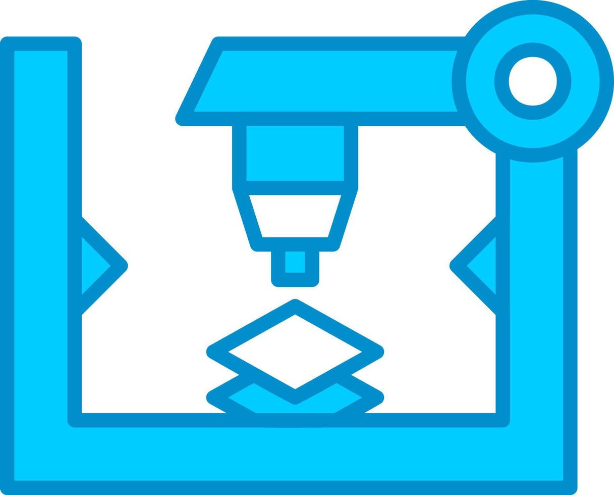 3d Printer Creative Icon Design vector