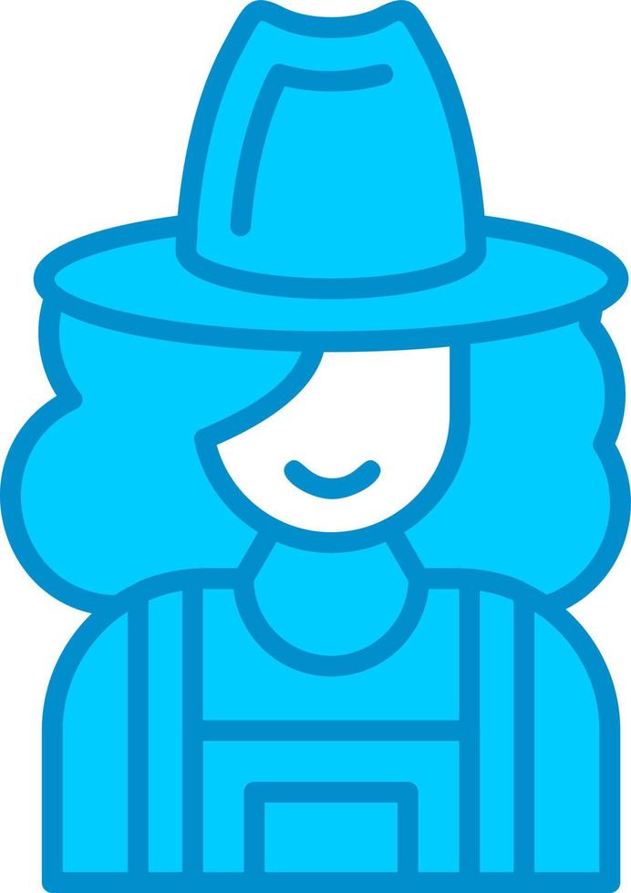 Lady Farmer Creative Icon Design vector