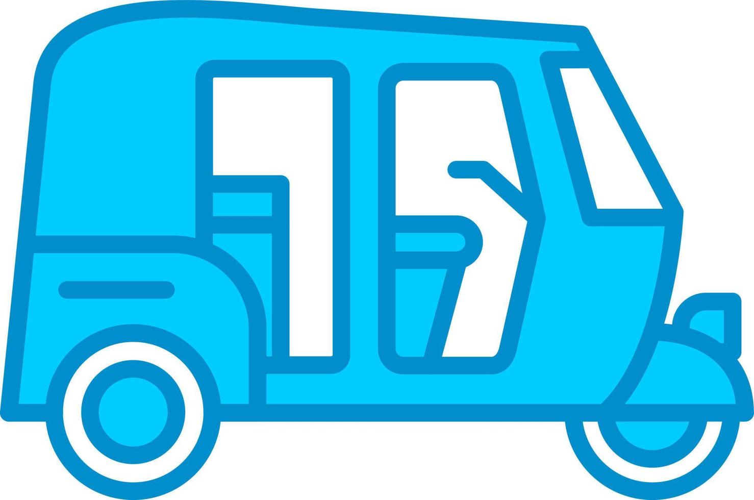 Rickshaw Creative Icon Design vector