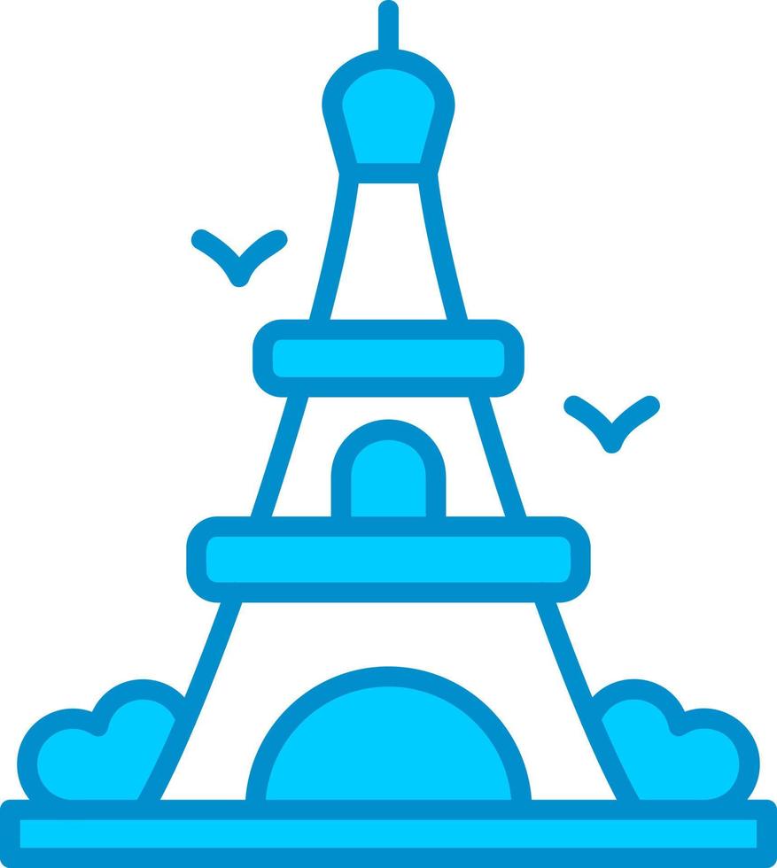 Eiffel Tower Creative Icon Design vector