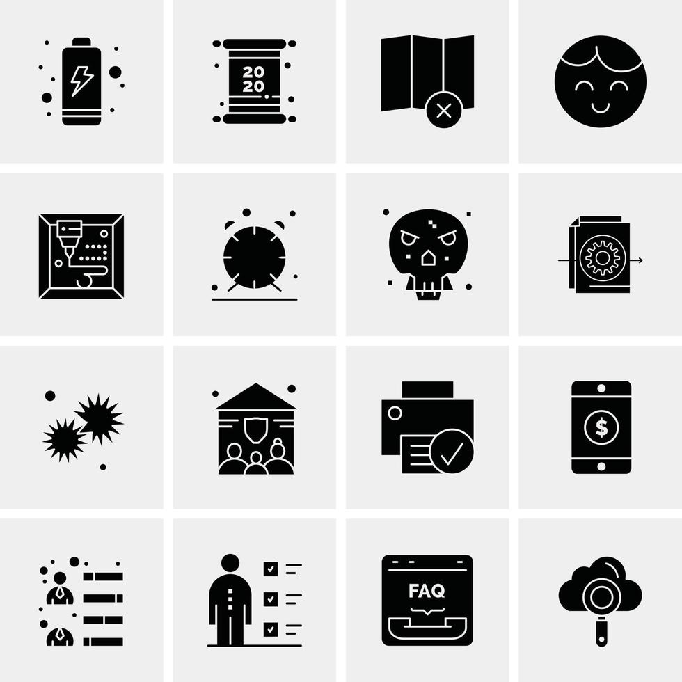 16 Business Universal Icons Vector Creative Icon Illustration to use in web and Mobile Related project