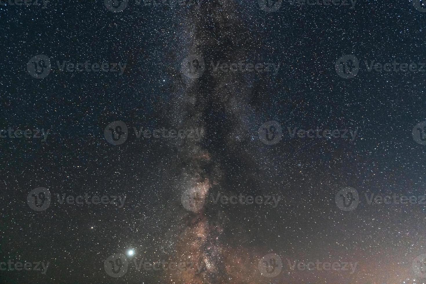 Fantastic view of night starry sky with mily way galaxy. Conception of space photo