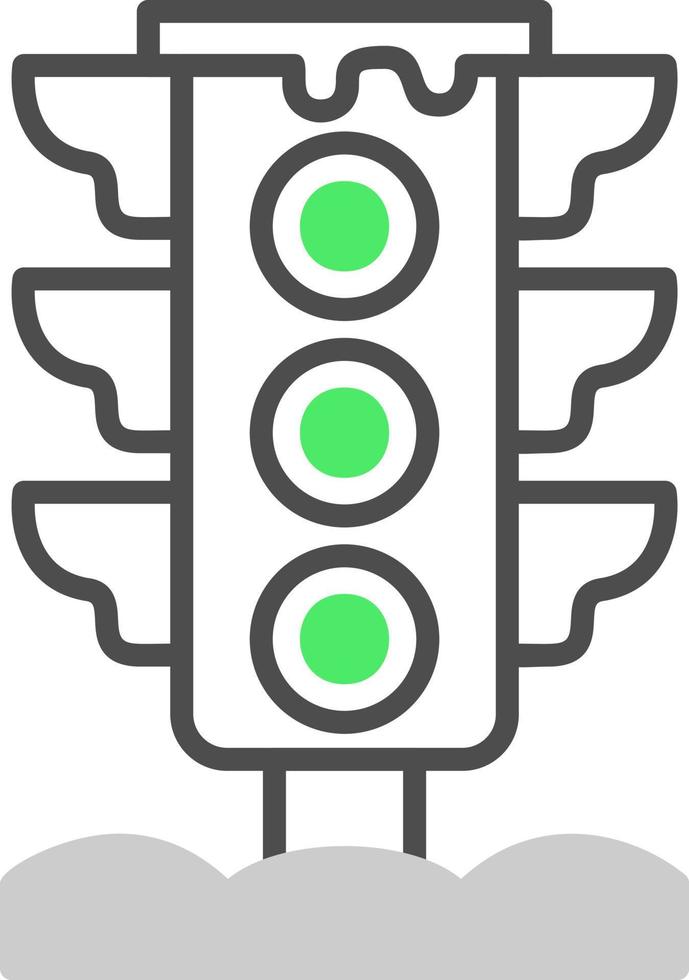 Traffic Light Creative Icon Design vector