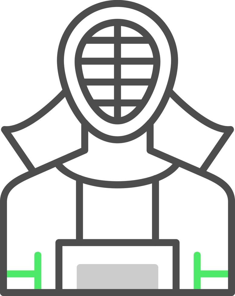 diseño de icono creativo de kendo vector