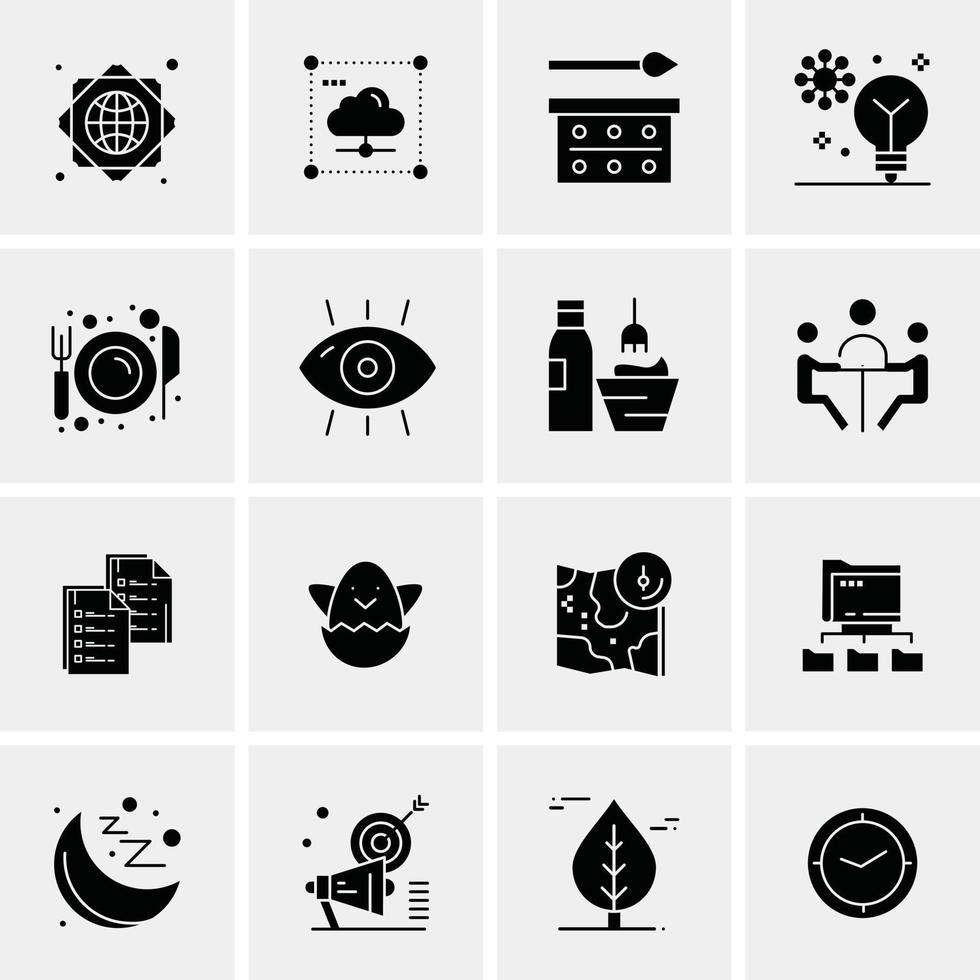 16 Business Universal Icons Vector Creative Icon Illustration to use in web and Mobile Related project