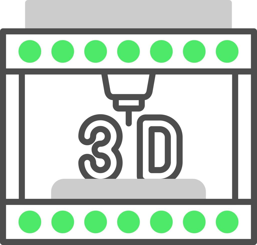 diseño de icono creativo de impresión 3d vector