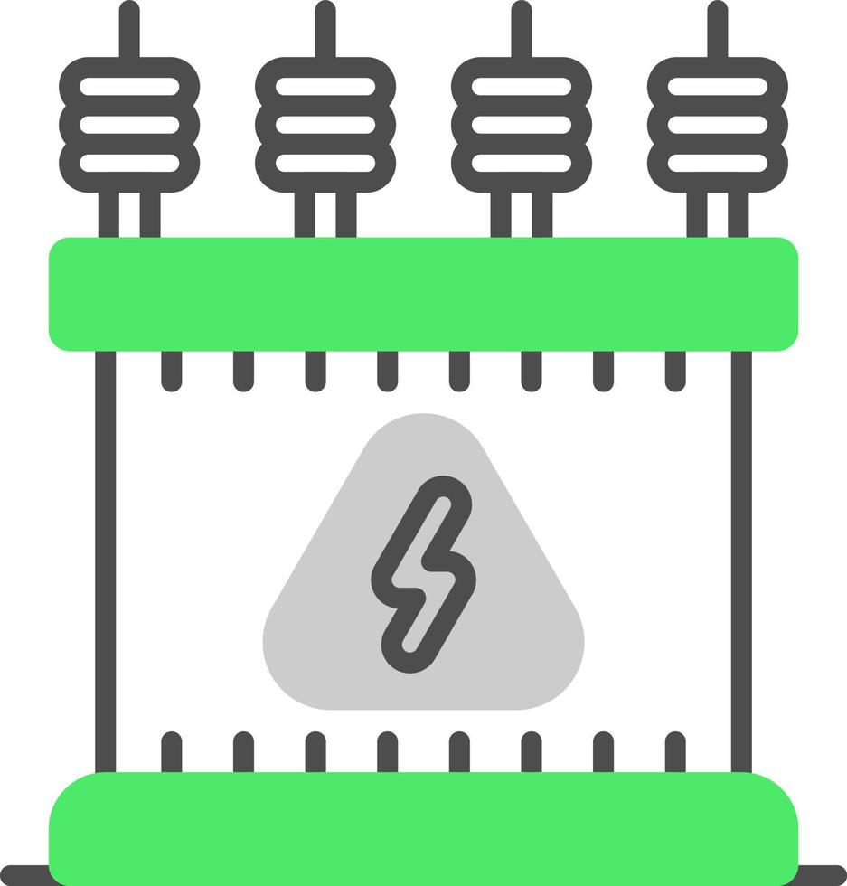 diseño de icono creativo de transformador de potencia vector