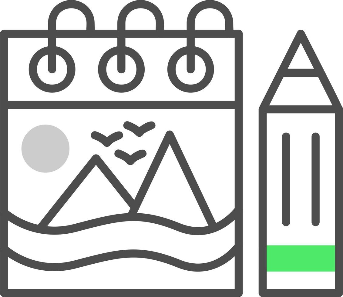Sketchbook Creative Icon Design vector