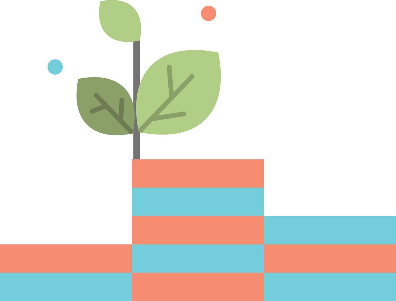 Grow Growth Money Success  Flat Color Icon Vector icon banner Template
