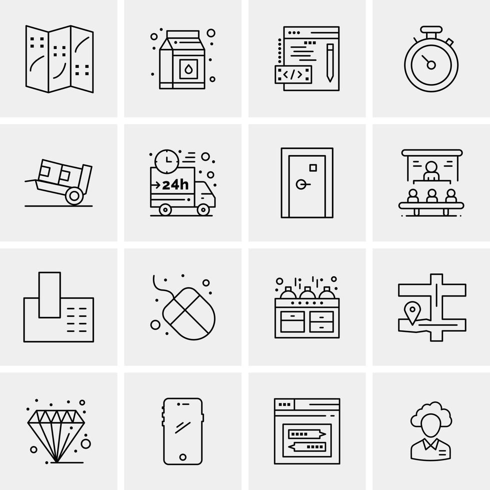 16 Business Universal Icons Vector Creative Icon Illustration to use in web and Mobile Related project